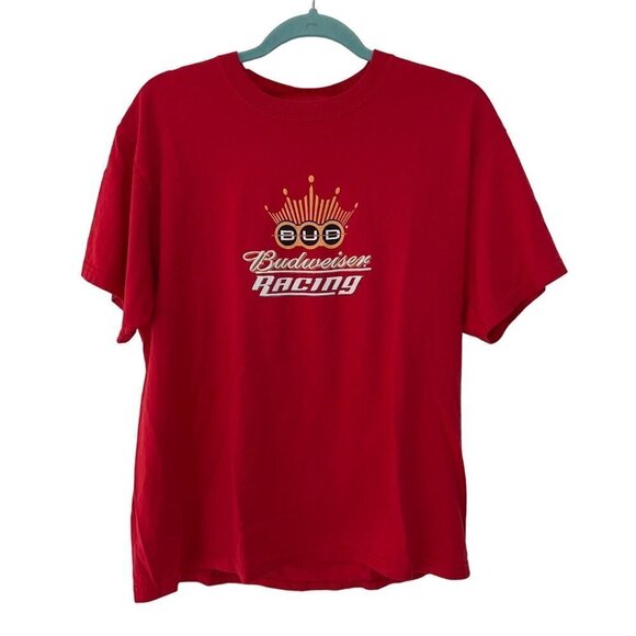 Steve & Barrys Tee Shirt Size Large Red Budweiser Racing Short Sleeve Cotton - Picture 5 of 6